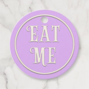 Étiquettes Cadeau "Mange-moi" Wonderland Tea Party Purple Personnali