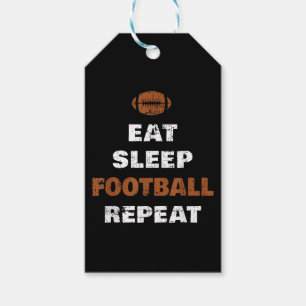 Étiquettes-cadeau Manger Football de sommeil Répéter Amour Football
