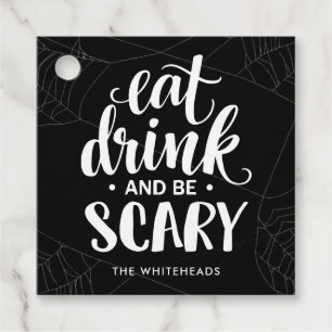 Étiquettes Cadeau Mangez Boire et ayez peur Halloween