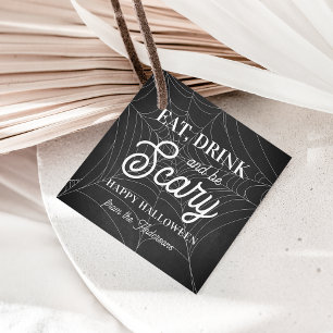 Étiquettes Cadeau Mangez, buvez et soyez effrayant Halloween Party