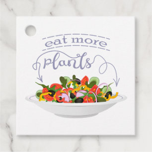 Étiquettes Cadeau Mangez plus de plantes frais motivation salade let