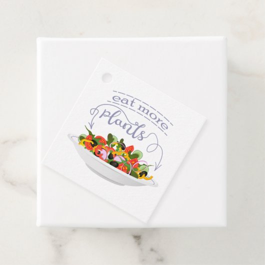 Étiquettes Cadeau Mangez plus de plantes frais motivation salade let (En situation)