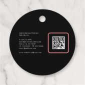 Étiquettes Cadeau Manicuriste moderne glam rose néon (Dos)