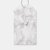 Étiquettes-cadeau Marbre blanc moderne Merci Parties scintillant arg (Dos)