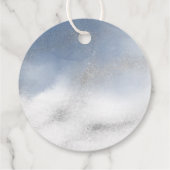 Étiquettes Cadeau Marbre bleu de confirmation (Dos)