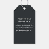 Étiquettes-cadeau Marbre chic et Foil géométrique (Dos)