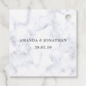 Étiquettes Cadeau Marbre Géométrique Or Faux (Dos)