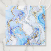 Étiquettes Cadeau marbre rose bleue Première communion sainte (Dos)