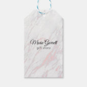 Étiquettes-cadeau Marbre rose et gris moderne (Devant)