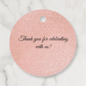 Étiquettes Cadeau Marbre rose et or moderne (Dos)