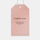 Étiquettes-cadeau Marbre rose et or moderne (Dos)