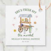 Étiquettes Cadeau Marché aux fleurs Frais du marché Enterrement de v (Dos)