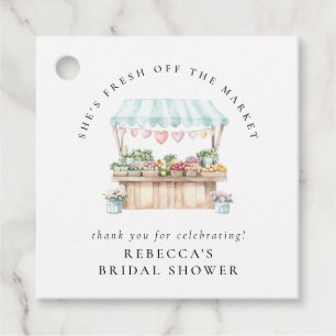 Étiquettes Cadeau Marché de producteurs Fresh Off The Market Shower