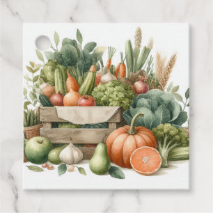 Étiquettes Cadeau Marché fermier de produits frais rustiques Baby Sh