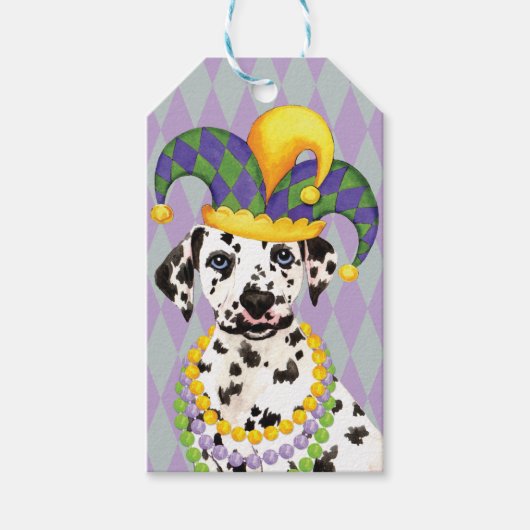 Étiquettes-cadeau Mardi Gras Dalmatien (Devant)