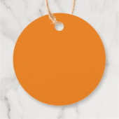 Étiquettes Cadeau Mare orange Jack-o'-lantern face citrouille Hallow (Dos)