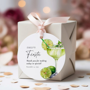 Étiquettes Cadeau Margarita Fiesta mexicaine pour l'enterrement de v