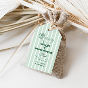 Étiquettes-cadeau Marges & Mariage Retro Fête des mariées Bacheloret