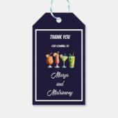 Étiquettes-cadeau margs bleu marine & mariage Bachelorette merci (Dos)