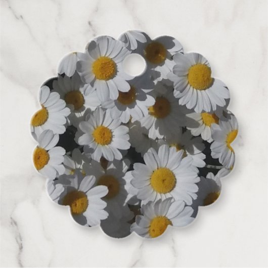 Étiquettes Cadeau Marguerite blanche (Devant)