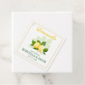 Étiquettes Cadeau Mariage à bouteille Lemoncello (En situation)