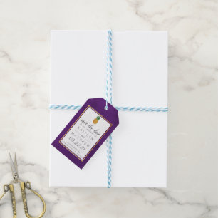 Étiquettes-cadeau Mariage À L'Ananas Tropical Enregistrer La Date Ba