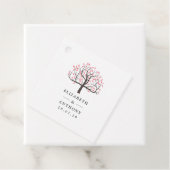 Étiquettes Cadeau Mariage à l'arbre à l'aquarelle (En situation)