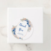 Étiquettes Cadeau Mariage à l'herbe de Pampas Bleu Boho (En situation)