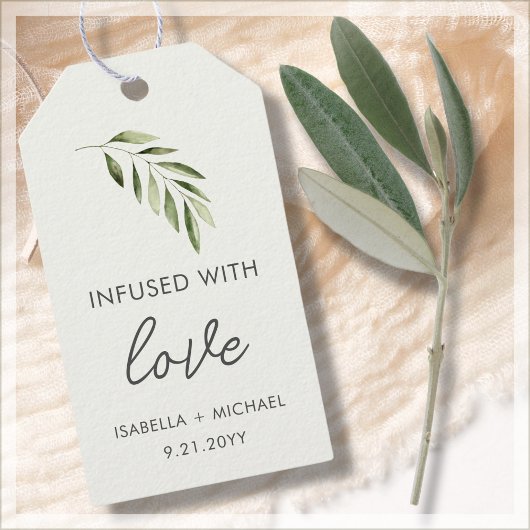 Étiquettes-cadeau Mariage à l'huile d'olive