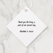 Étiquettes Cadeau Mariage à thème Merci Cow (Dos)