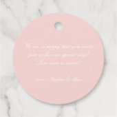 Étiquettes Cadeau Mariage Abstrait de roses rouges et de pavots (Dos)