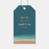 Étiquettes-cadeau Mariage Abstrait Ocean Beach (Devant)