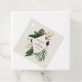 Étiquettes Cadeau Mariage abstrait tropical moderne peint (En situation)