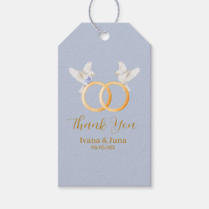 Étiquettes-cadeau Mariage ADELLE Simple Dusk Blue Couple