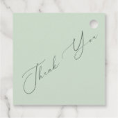 Étiquettes Cadeau Mariage aquarelle vert sauge eucalyptus (Dos)