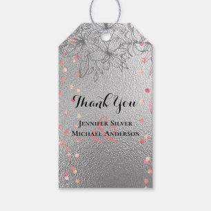 Étiquettes-cadeau Mariage Argent Rosé métallisé PETIT BUDGET