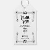 Étiquettes-cadeau Mariage Art déco des années folles (Dos)
