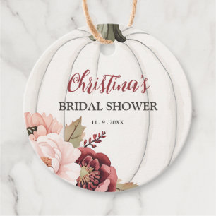 Étiquettes Cadeau Mariage Automnal Coup de Foudre Floral Fête de Fia