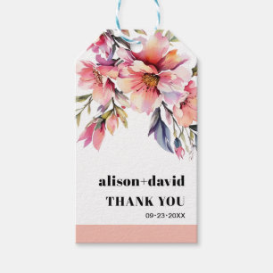 Étiquettes-cadeau Mariage aux fleurs de rhododendron et de couleur r