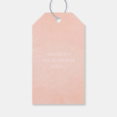 Étiquettes-cadeau Mariage aux Hydrangeas Florales Rose Tendre (Dos)