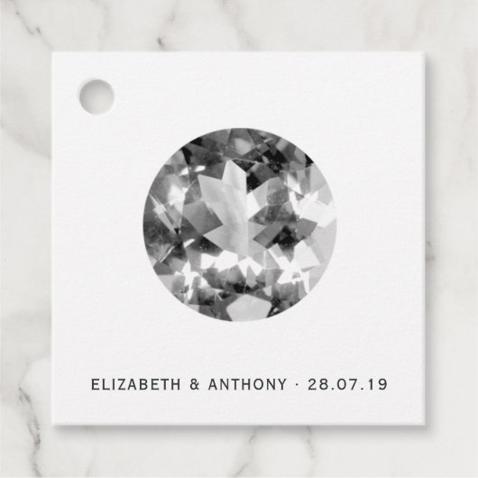 Étiquettes Cadeau Mariage blanc (Devant)