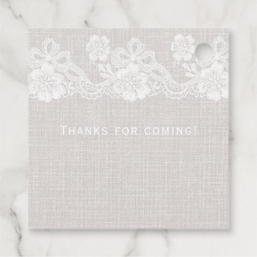 Étiquettes Cadeau Mariage blanc (Dos)