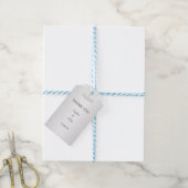Étiquettes-cadeau Mariage Blanc Argent (Avec de laficelle)