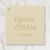 Étiquettes Cadeau Mariage blanc Lotus (Devant)