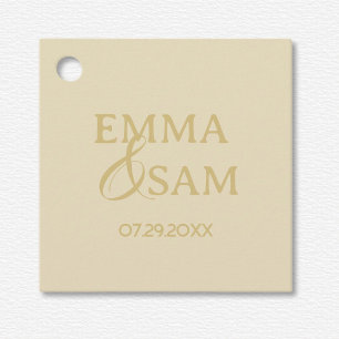 Étiquettes Cadeau Mariage blanc Lotus
