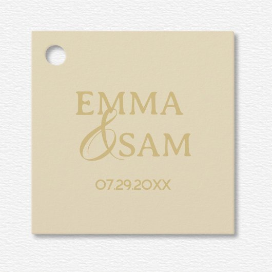 Étiquettes Cadeau Mariage blanc Lotus