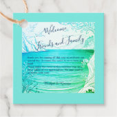 Étiquettes Cadeau mariage bleu côtier (Devant)