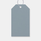 Étiquettes-cadeau Mariage bleu foncé moderne Accueil (Dos)