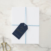 Étiquettes-cadeau Mariage bleu opulent (Avec de laficelle)