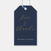 Étiquettes-cadeau Mariage bleu opulent (Devant)